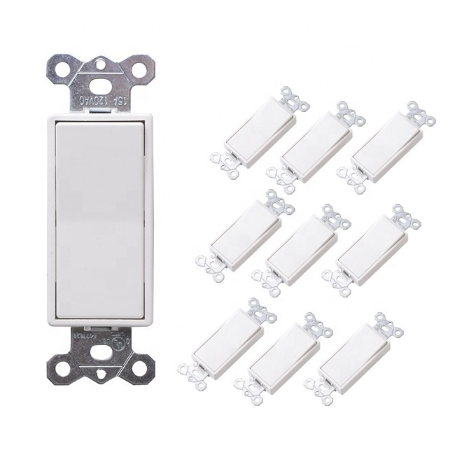 Decorator Wall Light Switch On/Off Rocker Paddle Interrupter for LED and other lamps