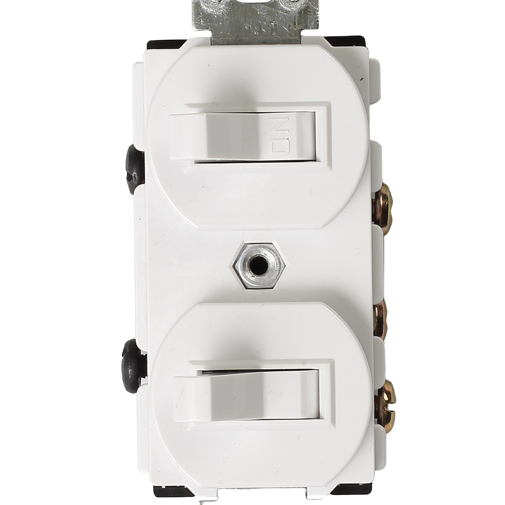 15A 120V Duplex Style Single Pole Double Toggle Switch US wall switch