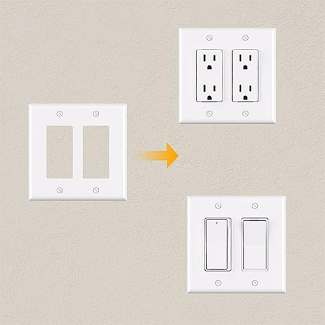 American Duplex Switch Socket Panel/ (Rectangular Hole Hook Hole),Plastic Wall Switch Covers