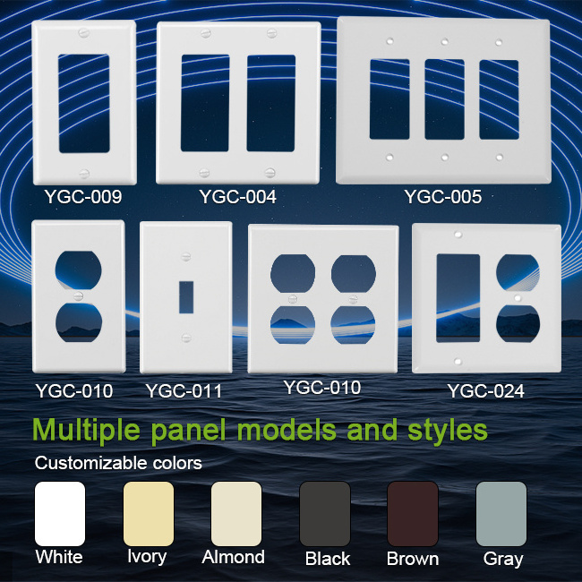 American Duplex Switch Socket Panel/ (Rectangular Hole Hook Hole),Plastic Wall Switch Covers