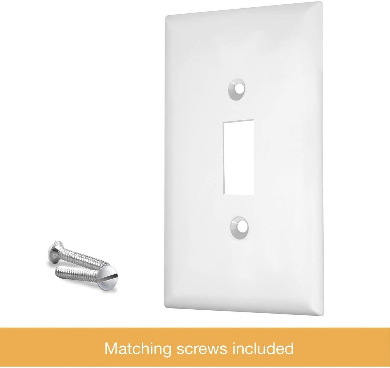 Decorator/Toggle Switch Wall Plate Combination Standard Size Replacement Faceplates Outlet Cover