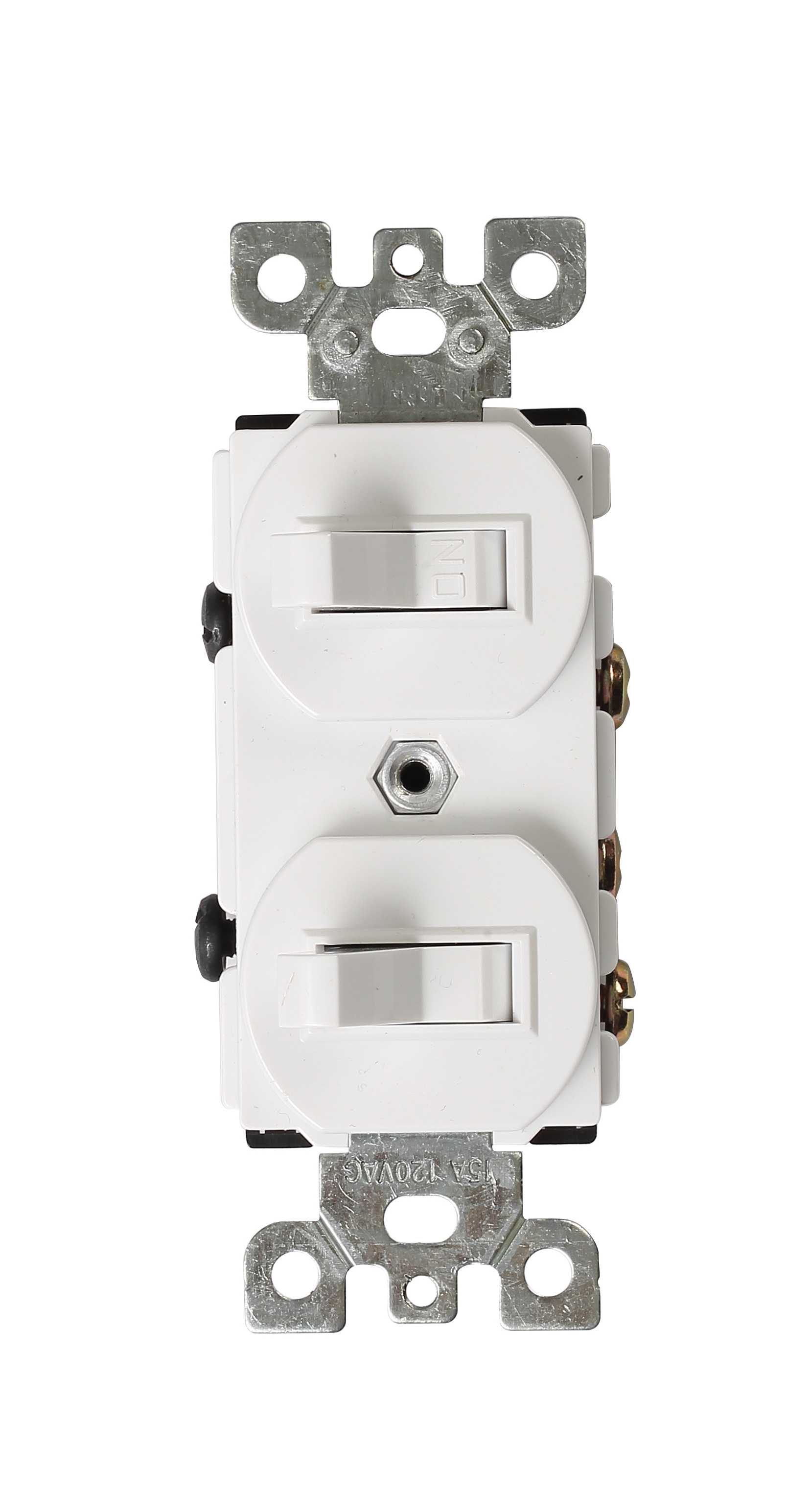 15A 120V Duplex Style Single Pole Double Toggle Switch US wall switch