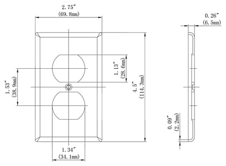 Duplex Wall Plates Kit Home Electrical Outlet Cover 1-Gang 2-Gang Standard Size Receptacle Faceplates Covers