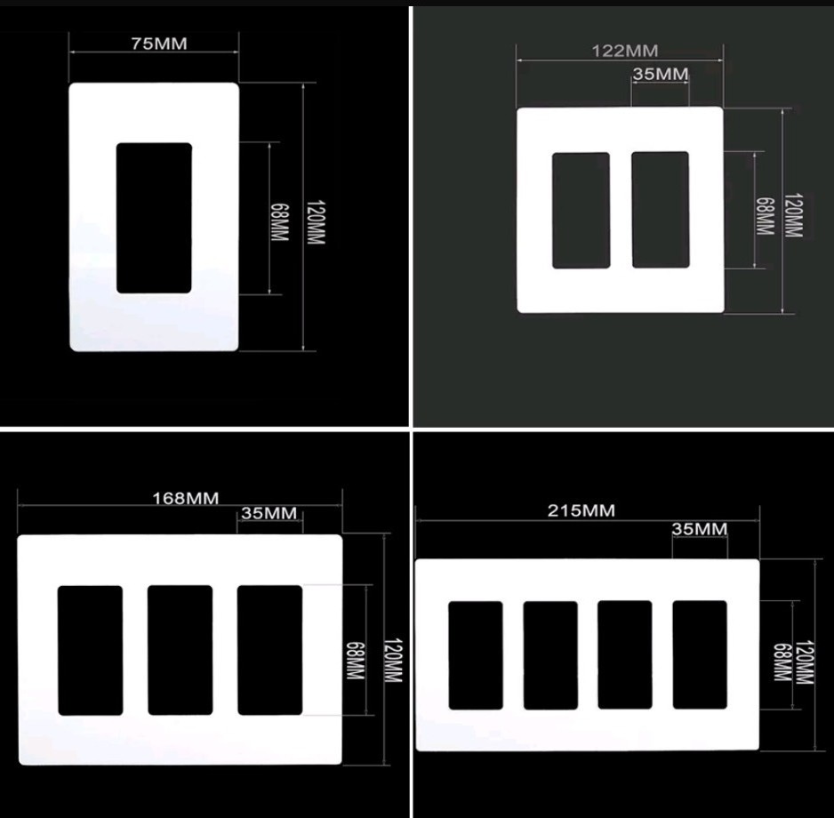 American Duplex Switch Socket Panel/ (Rectangular Hole Hook Hole),Plastic Wall Switch Covers