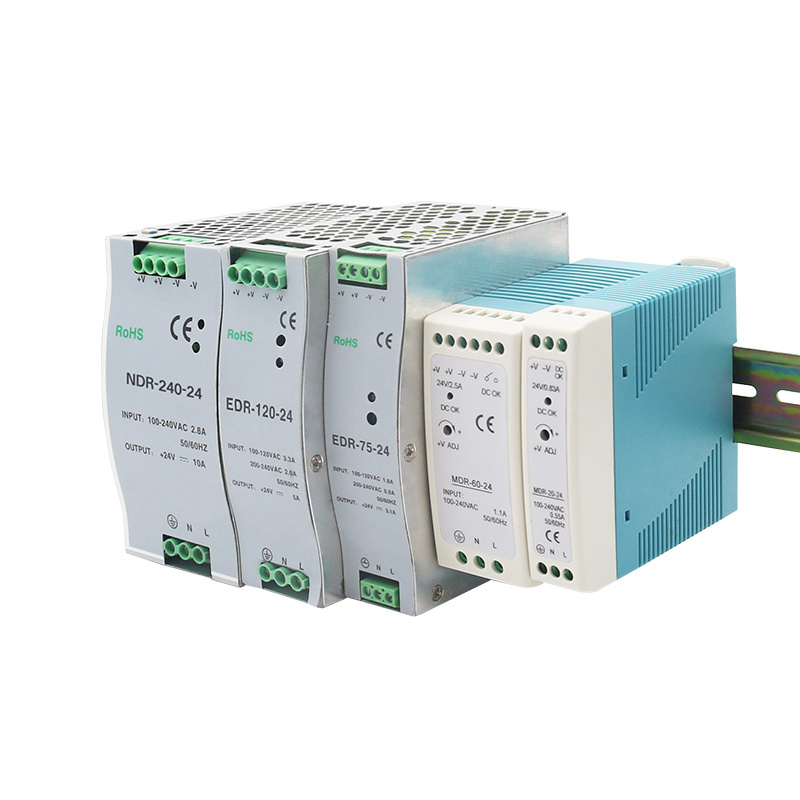 DR series Switching power supply DIN Rail ultra-thin ac 110V 220V to DC 12V 24V dc full power Transformer AC to DC