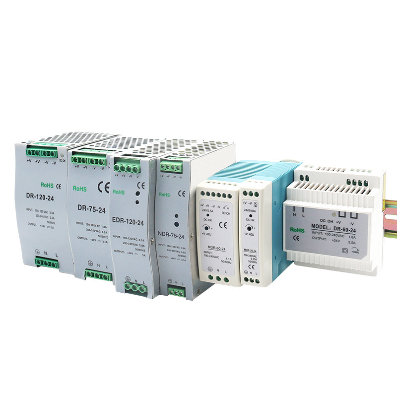 DR series Switching power supply DIN Rail ultra-thin ac 110V 220V to DC 12V 24V dc full power Transformer AC to DC