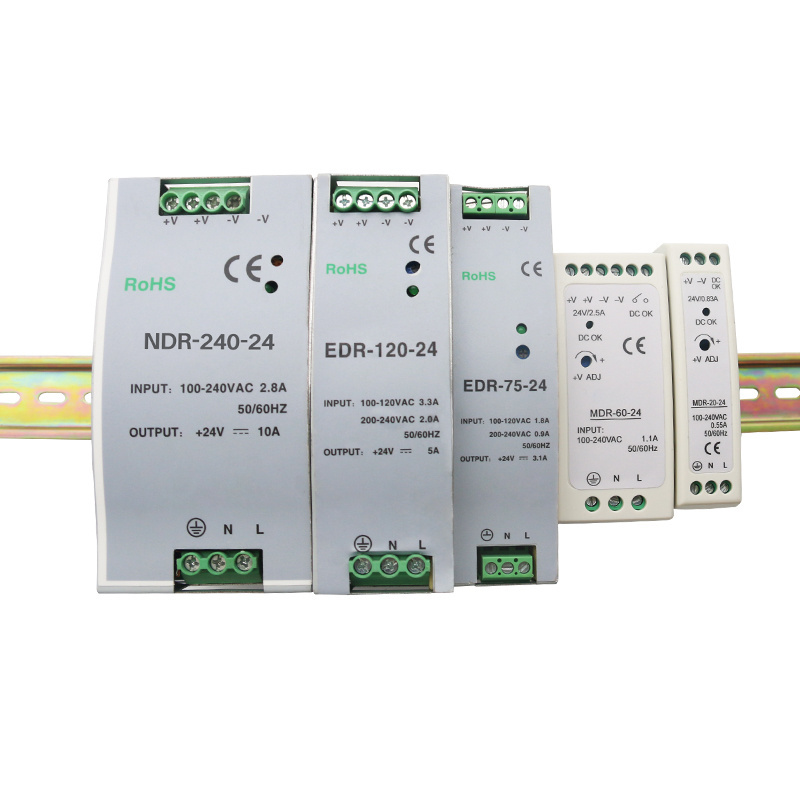 DR series Switching power supply DIN Rail ultra-thin ac 110V 220V to DC 12V 24V dc full power Transformer AC to DC