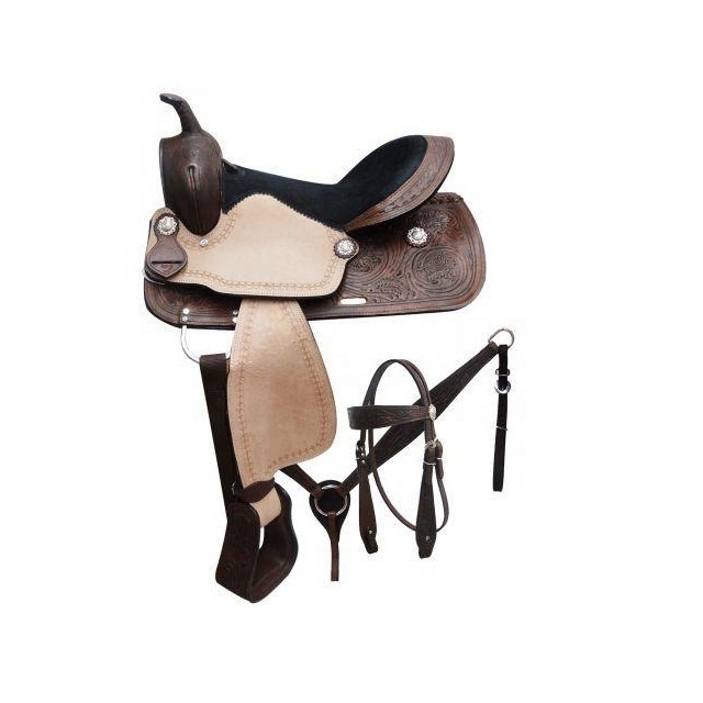 Horse western saddle with complete set.