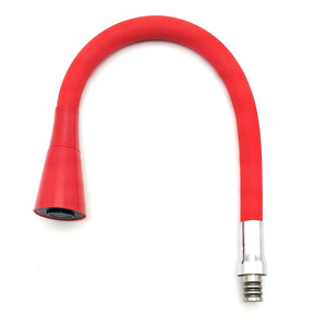 New Design Red flexible kitchen and bathroom silicone tap  kitchen faucet hose factory