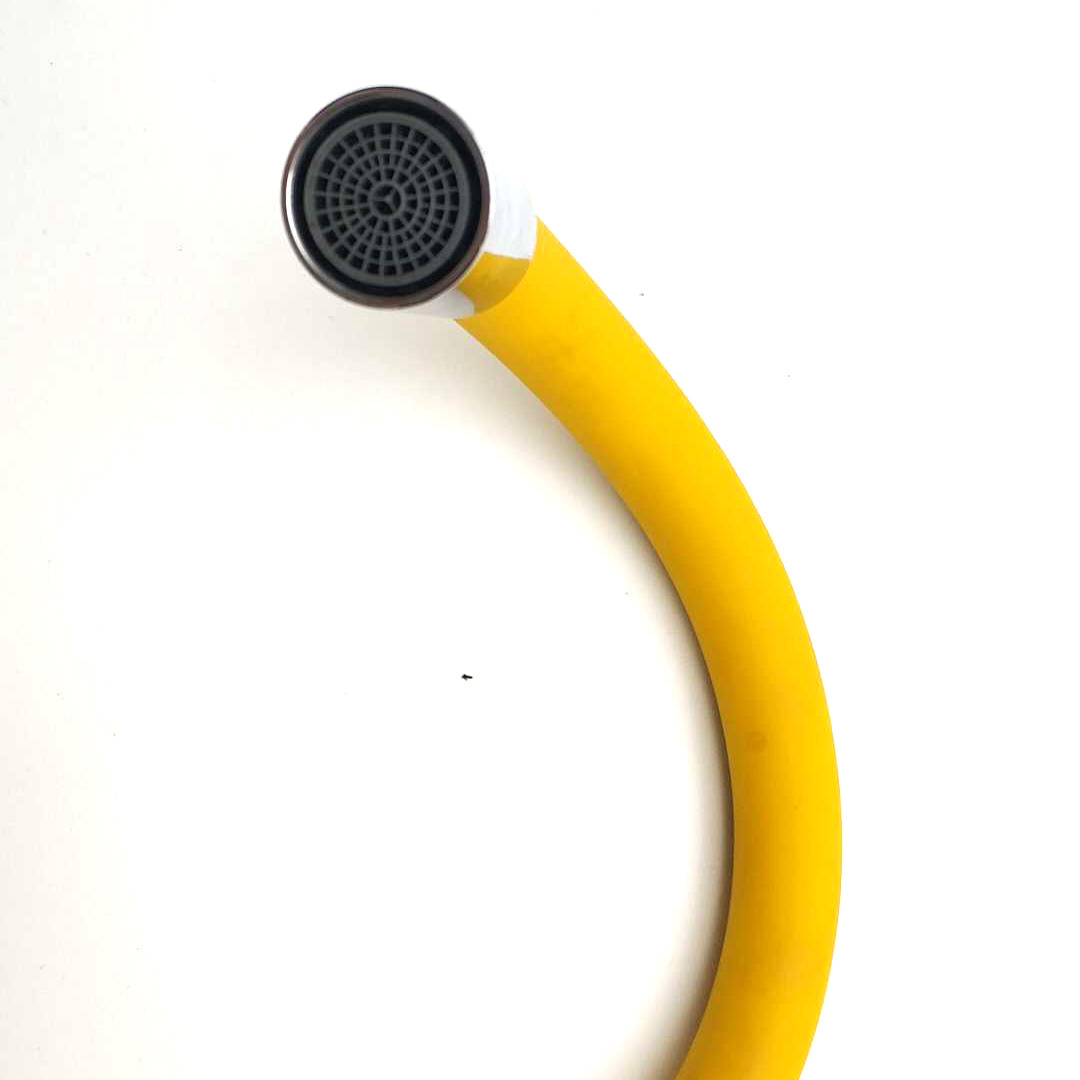 New Design bath room accessories universal silicone yellow flexible spout hose kitchen faucet