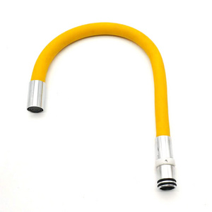 New Design bath room accessories universal silicone yellow flexible spout hose kitchen faucet