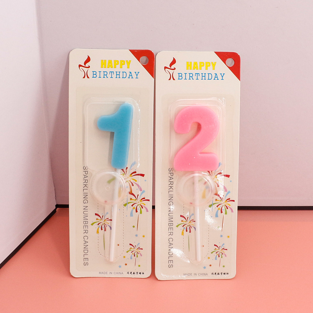 Factory Wholesale 100% Cotton Wick Paraffin Wax Number Birthday Party Cake Candle