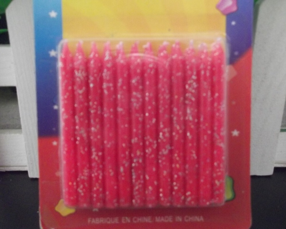 Dia 4.7mm 24Pcs Per Pack Wholesales Paraffin Wax Spiral Birthday Candles With 24 Pcs Holders