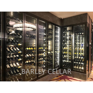 BARLEY cellar fashional constant temperature control corner wine cabinet with temper glass door