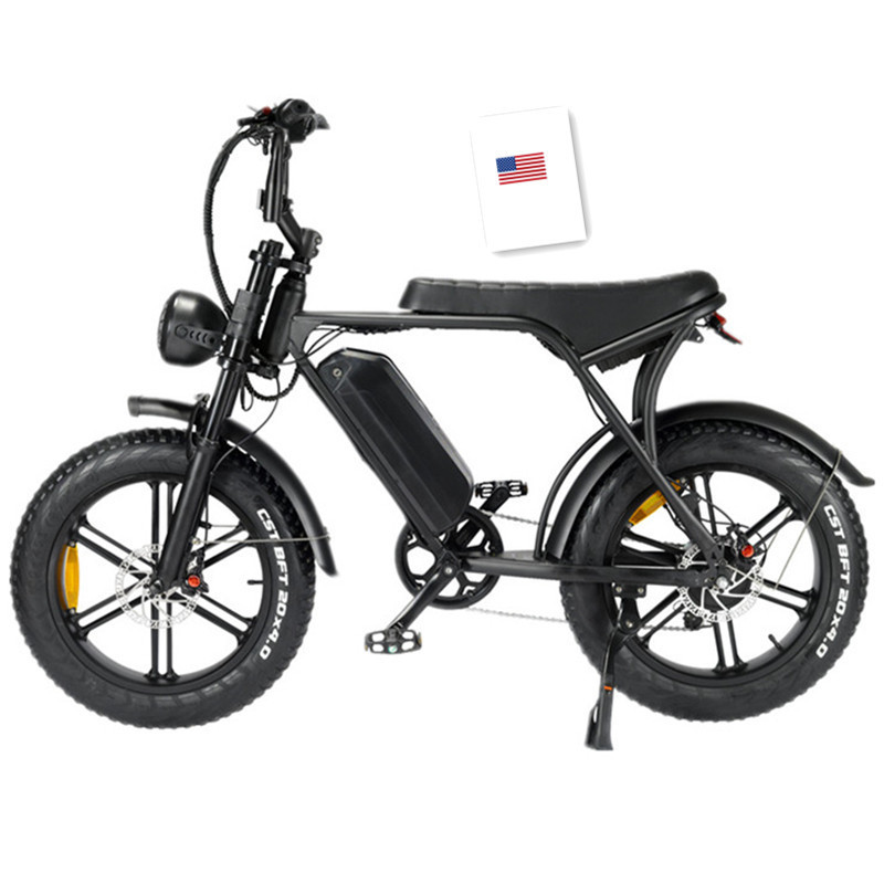 USA Warehouse V8 750w rice E Auto bikes 2024 OUXI Electric Bike Bicycle Motorcycles 20 inch Fat Tire electric bike with sidecar