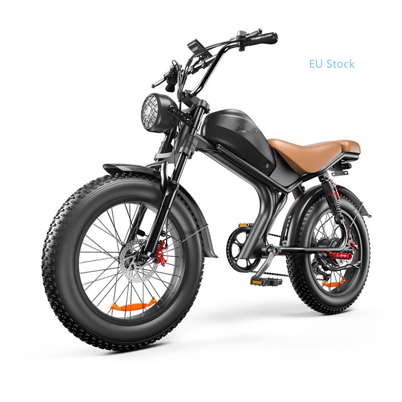 2024 New Design 1000w electric bike fat tire beach cruise e-bike all terrain electric chopper motorcycle