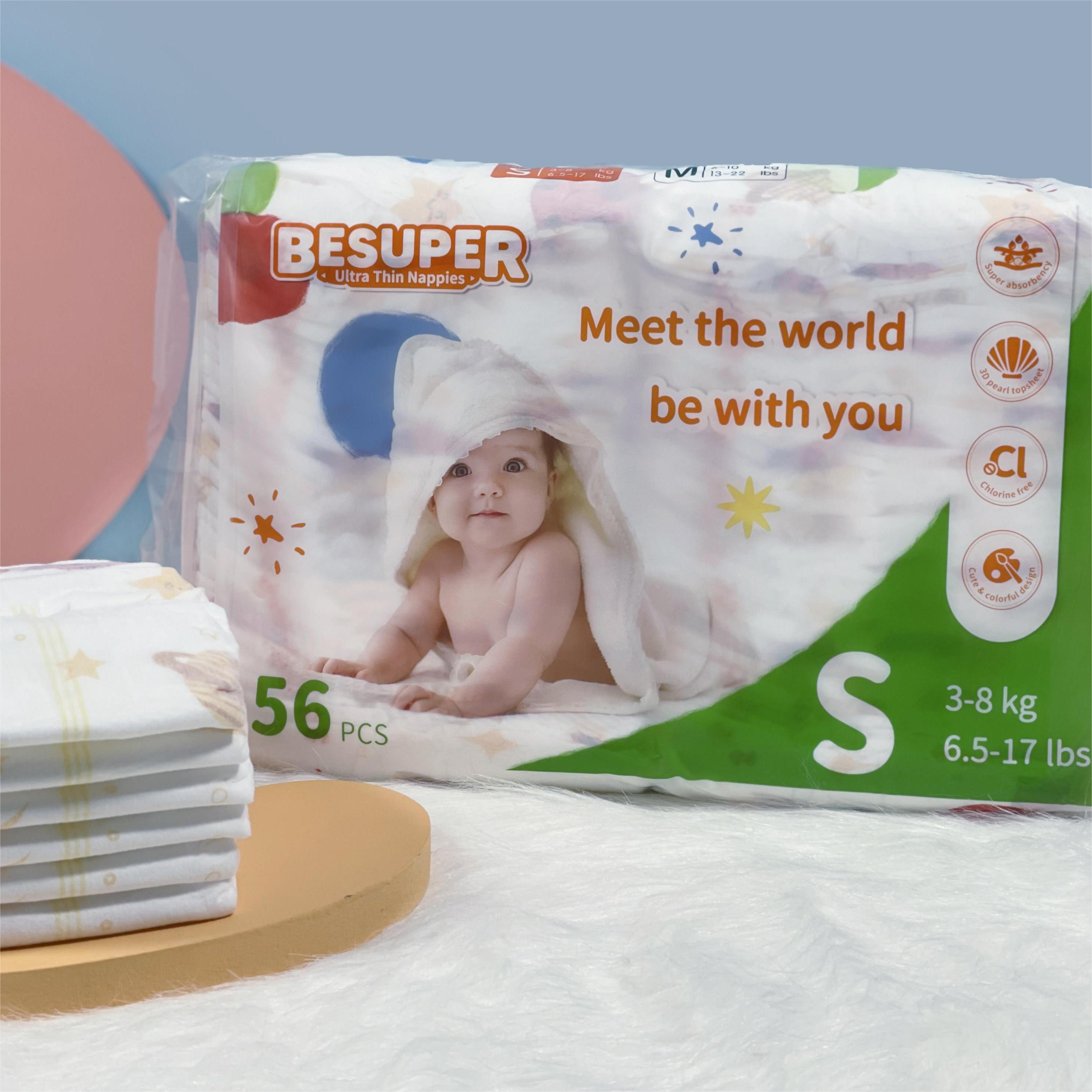 Besuper Chinese OEM disposable wholesale adult baby diaper free sample wholesale adult baby diaper