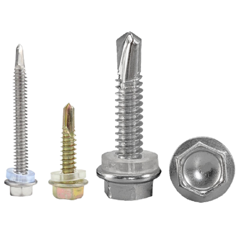 Stainless Steel Galvanised Metal,  Hexagon Head Tek Wood screws Hex Self Drilling Screw With epdm Washers Roofing Screws/