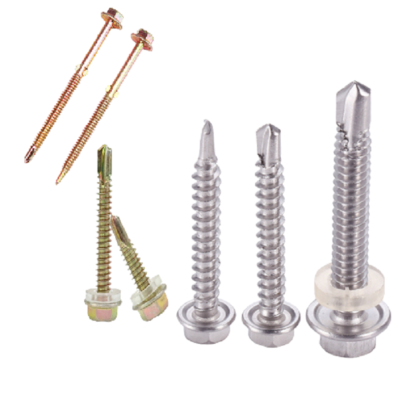 Stainless Steel Galvanised Metal,  Hexagon Head Tek Wood screws Hex Self Drilling Screw With epdm Washers Roofing Screws/