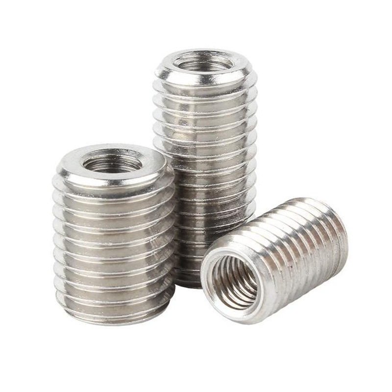 SS303 M4 M5 M6, M8 M10 stainless steel screws sleeve bushing Internal and external Slotted thread knurled round nutInsert nut/