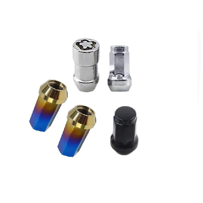 High Strength new product,  M12X1.5X19X27 CNC Machining bicycle locking wheel studs and nuts key Wheel Nut Lug Nuts/