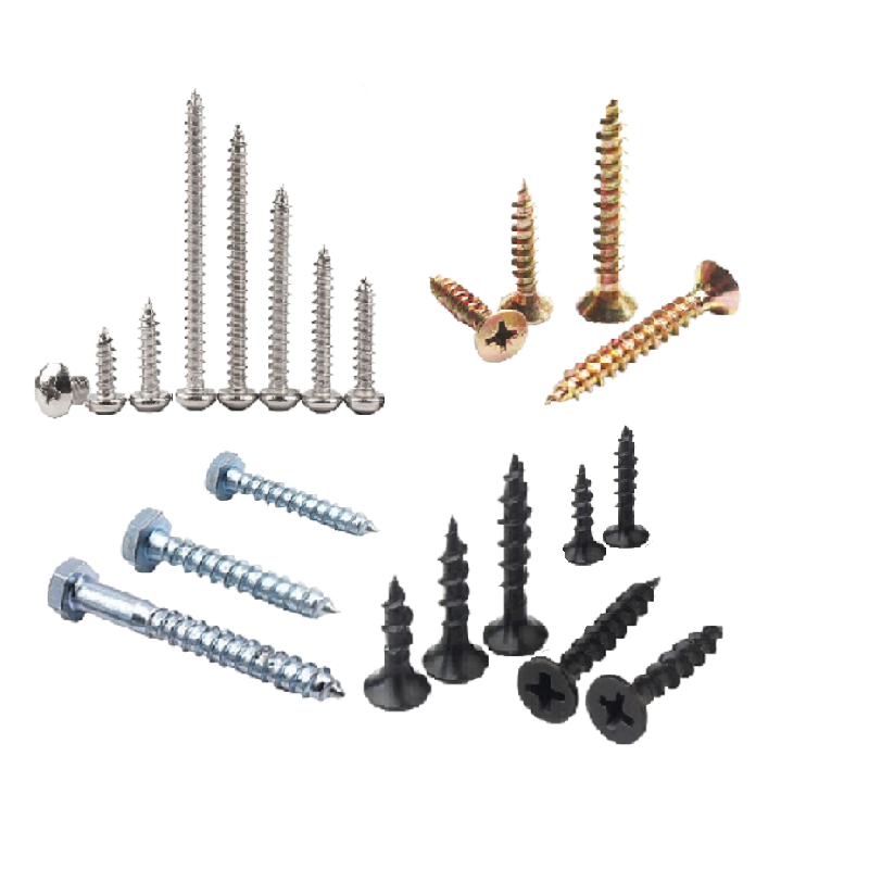 Furniture Use Heavy M5,  Nickel Plating Black Countersunk Wood Screws For Wood Csk Head Self Drilling Chipboard wood Screws/