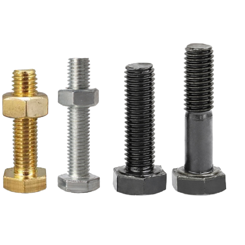 Wholesale best quality M3,  M4 M6 M8 M10 Full Thread Brass stainless steel Black Oxide Hex Head Bolt Hex Bolts And Nuts/