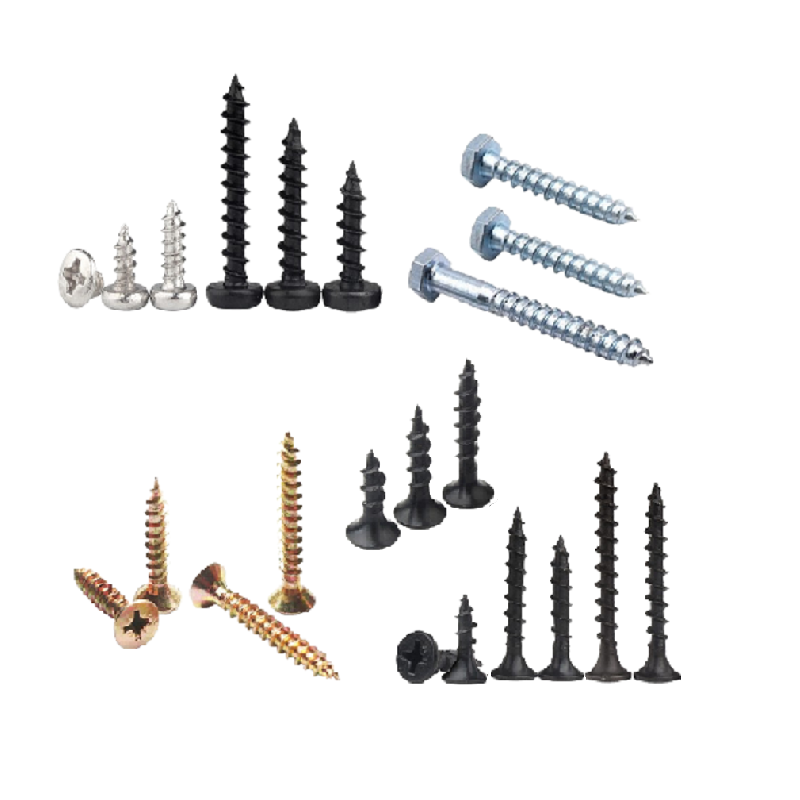 Furniture Use Heavy M5,  Nickel Plating Black Countersunk Wood Screws For Wood Csk Head Self Drilling Chipboard wood Screws/