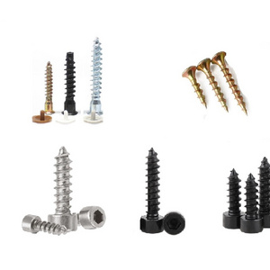 M2 M3 M3.5 M4,  M5 M6 Yellow Zinc Stainless Steel Nickle Plated Fasteners Wood Screws Self Tapping Screws  Wood Screws/