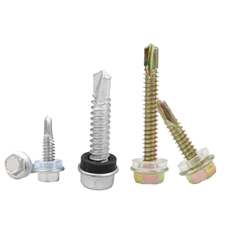 Stainless Steel Galvanised Metal,  Hexagon Head Tek Wood screws Hex Self Drilling Screw With epdm Washers Roofing Screws/