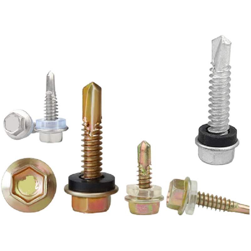 Stainless Steel Galvanised Metal,  Hexagon Head Tek Wood screws Hex Self Drilling Screw With epdm Washers Roofing Screws/