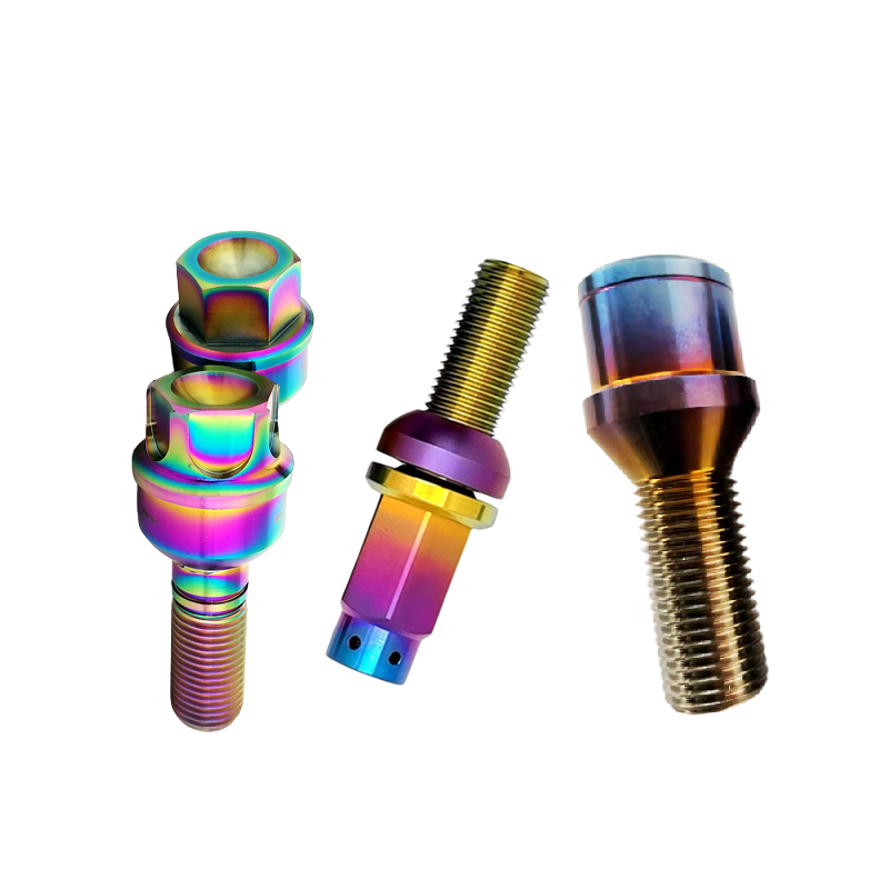 Professional Customization Titanium alloy,Truck Anti Theft Titanium Hub Nuts Wheel Bolts Spline Hub Lock Bolts for motorcycle/