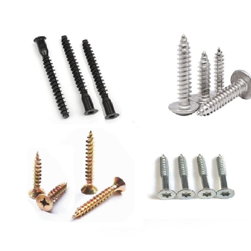 M2 M3 M3.5 M4,  M5 M6 Yellow Zinc Stainless Steel Nickle Plated Fasteners Wood Screws Self Tapping Screws  Wood Screws/