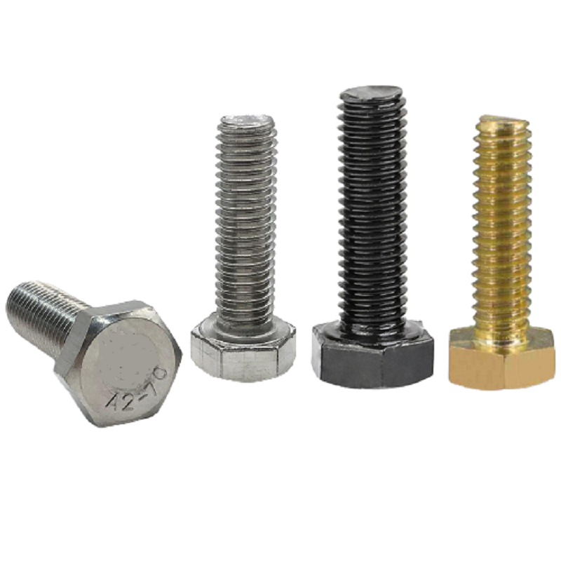 Wholesale best quality M3,  M4 M6 M8 M10 Full Thread Brass stainless steel Black Oxide Hex Head Bolt Hex Bolts And Nuts/