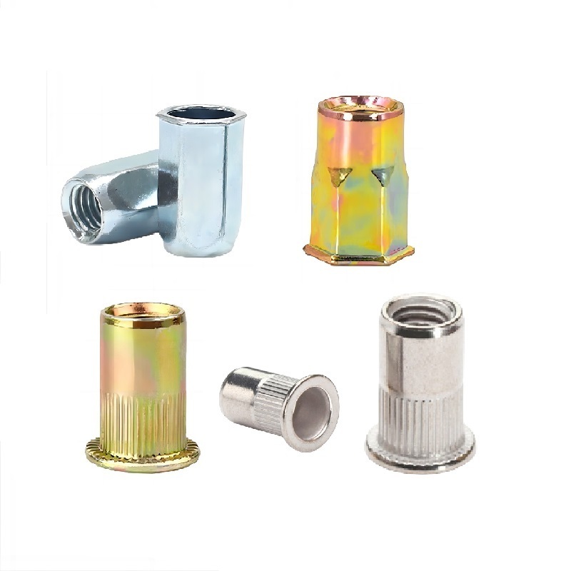 Brand New High Quality,Combination of blind rivet nut and stud Flat head hexagonal conical rivet nuts/