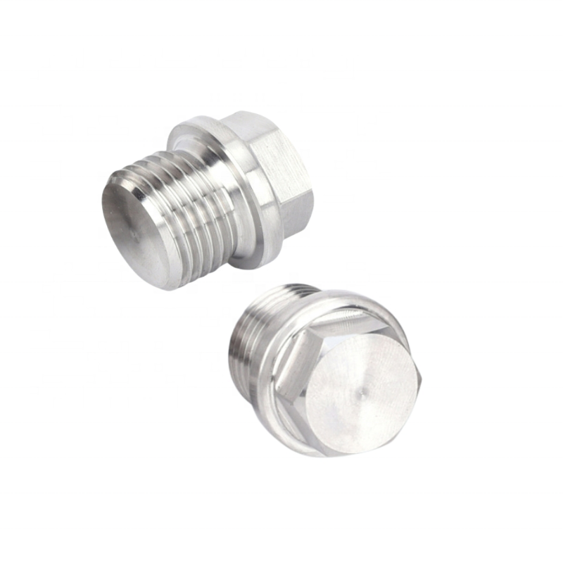 Professional supplier Stainless Steel,304 Hexagonal Head Tube Plug 1/8 inch 4 NPT Hex head Brass Threaded Pipe Plug/