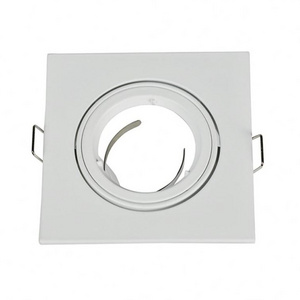 Aluminum Round square movable  white black chrome fire rated  mr16 Downlight fitting  trimless Recessed GU10  down lights