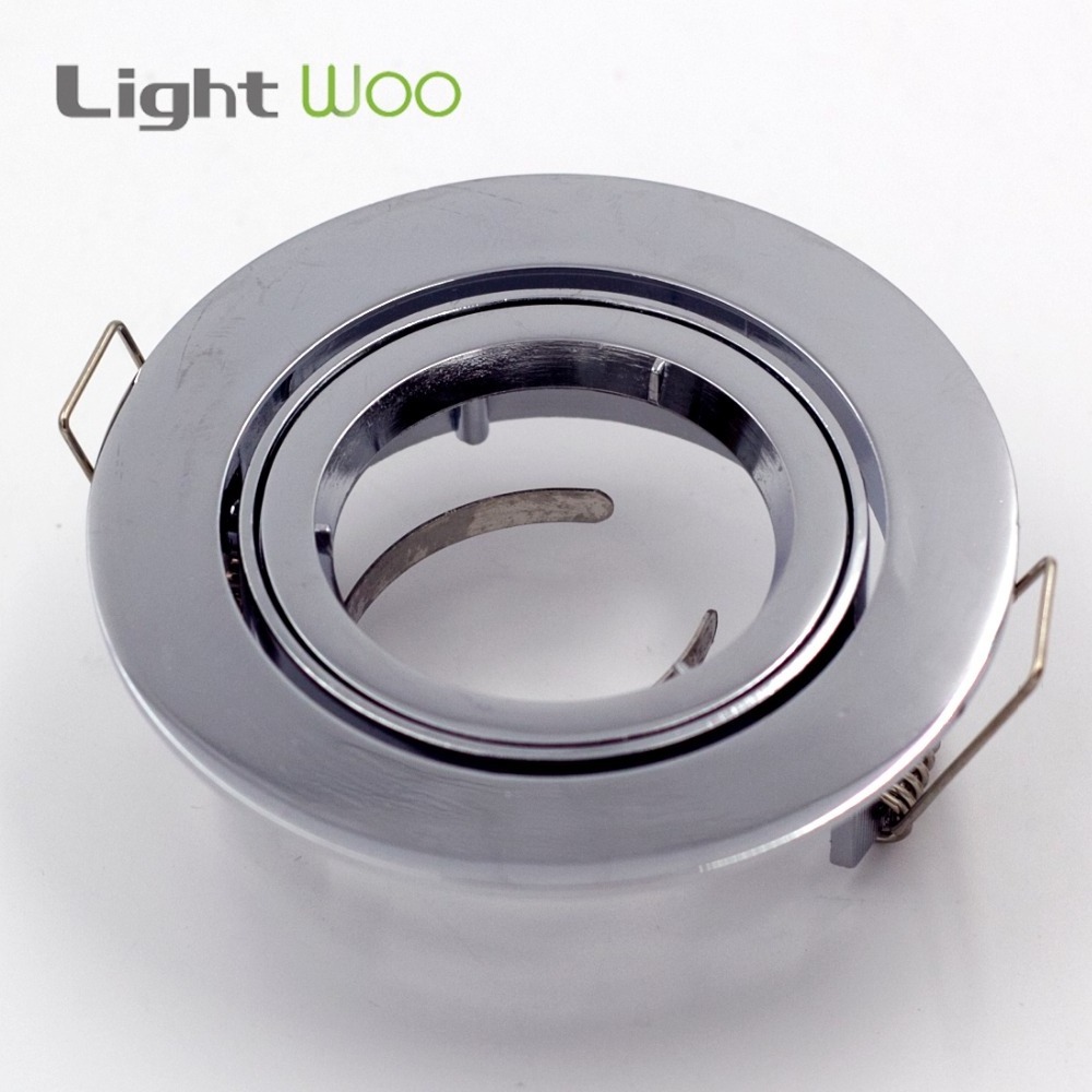 Aluminum Round square movable  white black chrome fire rated  mr16 Downlight fitting  trimless Recessed GU10  down lights