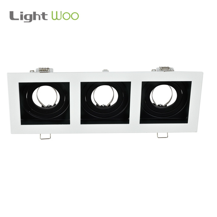 Aluminum Square Retrofit Led Ceiling Downlight Fixture GU10 MR16 Led Ceiling Lamp Fittings