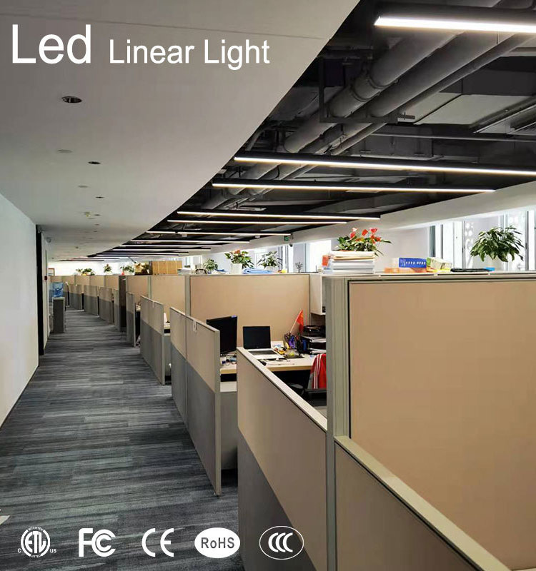 Barrina Aluminum Office Up-down Pendant Linear Strip Lighting System Recessed Linkable Led Linear Tube Light