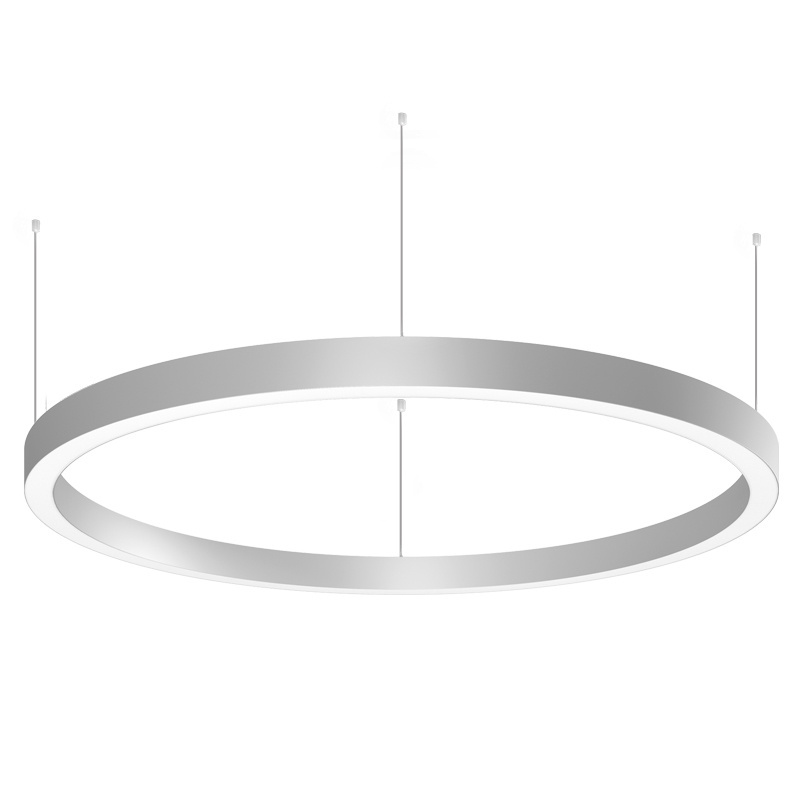 Barrina Direct Lighting Suspended Circle Ring Led Pendant Light With Curved Aluminum Profile