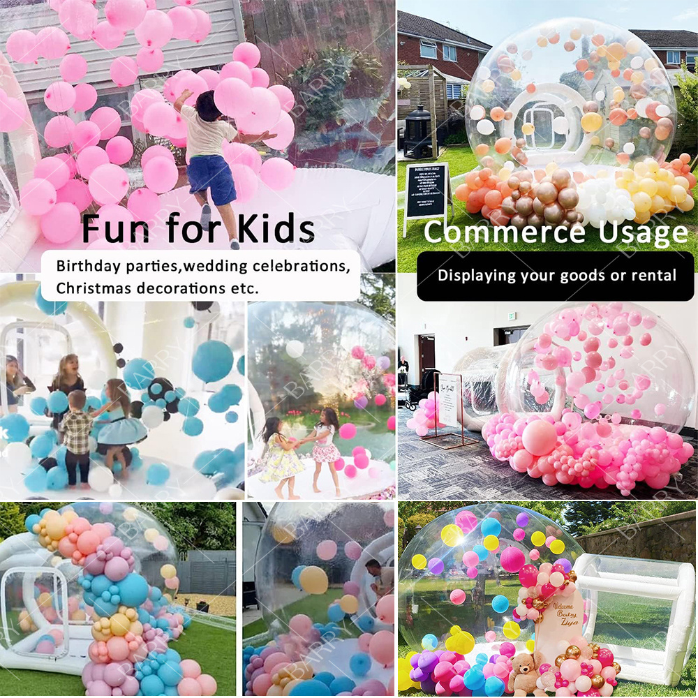 Party rental bubble balloon house with tunnel inflatable bubble balloons bounce house balloon bubble dome house