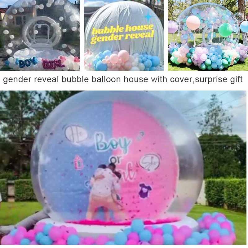 Customized Inflatable snow globe Christmas decorations photo booth gender reveal bubble balloon house