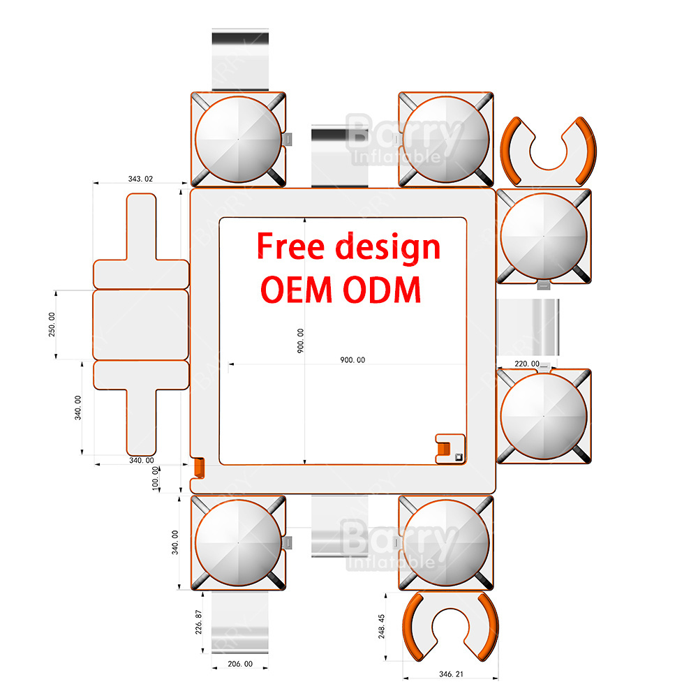 New Design Inflatable Swim Iisland floating lounge Floating Raft Inflatable Foil Water Jet Ski Dock Floats Platform With Tent