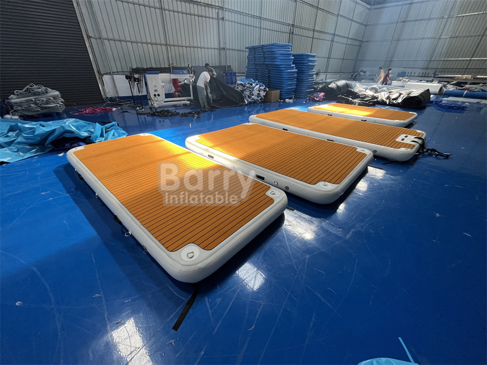 Factory Price Sport Water Platform Boats Jet Ski Yacht Dock Inflatable Fishing Platform Boat Inflatable Party Island Float