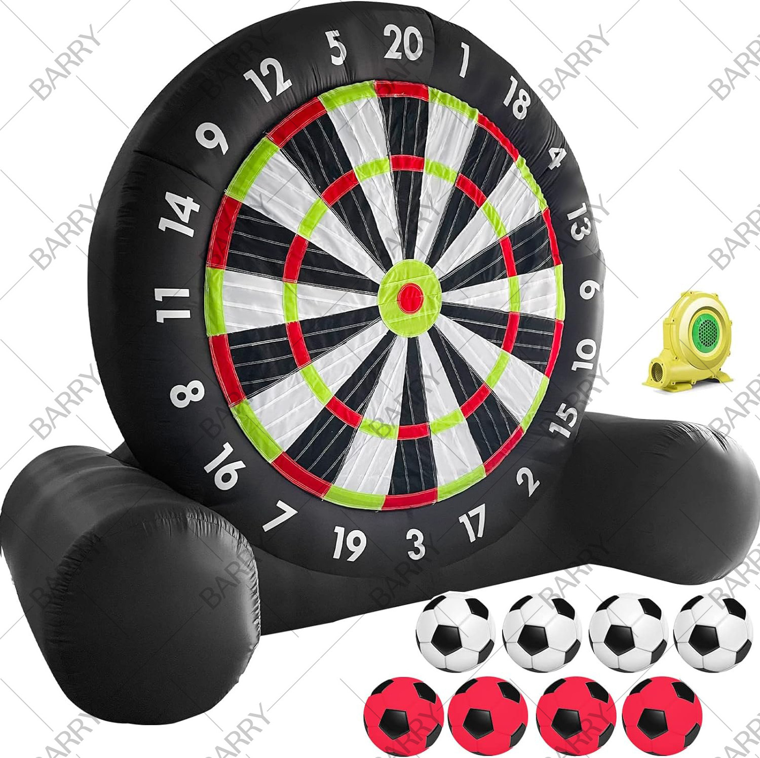 Outdoor Kick Darts Soccer Inflatable Football Soccer Golf Dart Board Inflatable Football Dart Game with Sticky Balls