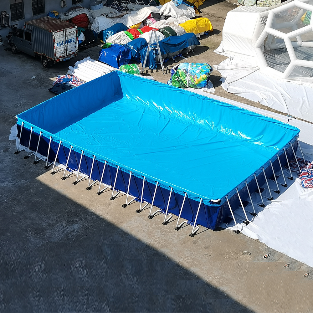 Stainless steel movable pool swimming Above Ground Pools Outdoor Inflatable Metal Frame