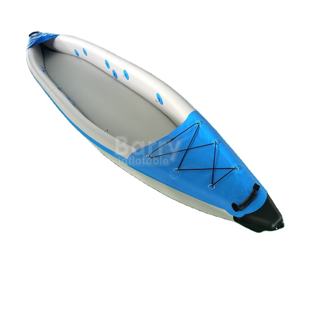 seasonal Portable Barry new product water sport 2 person sit in fishing inflatable drop stitch folding canoe kayak boat for sale