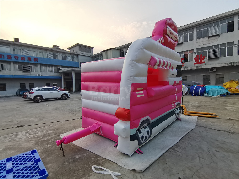 Factory Cheap Ice cream stand booth Small Inflatable Car Jumping Bouncer Pink Comercial Castle tractor Bounce Toy House for Kids