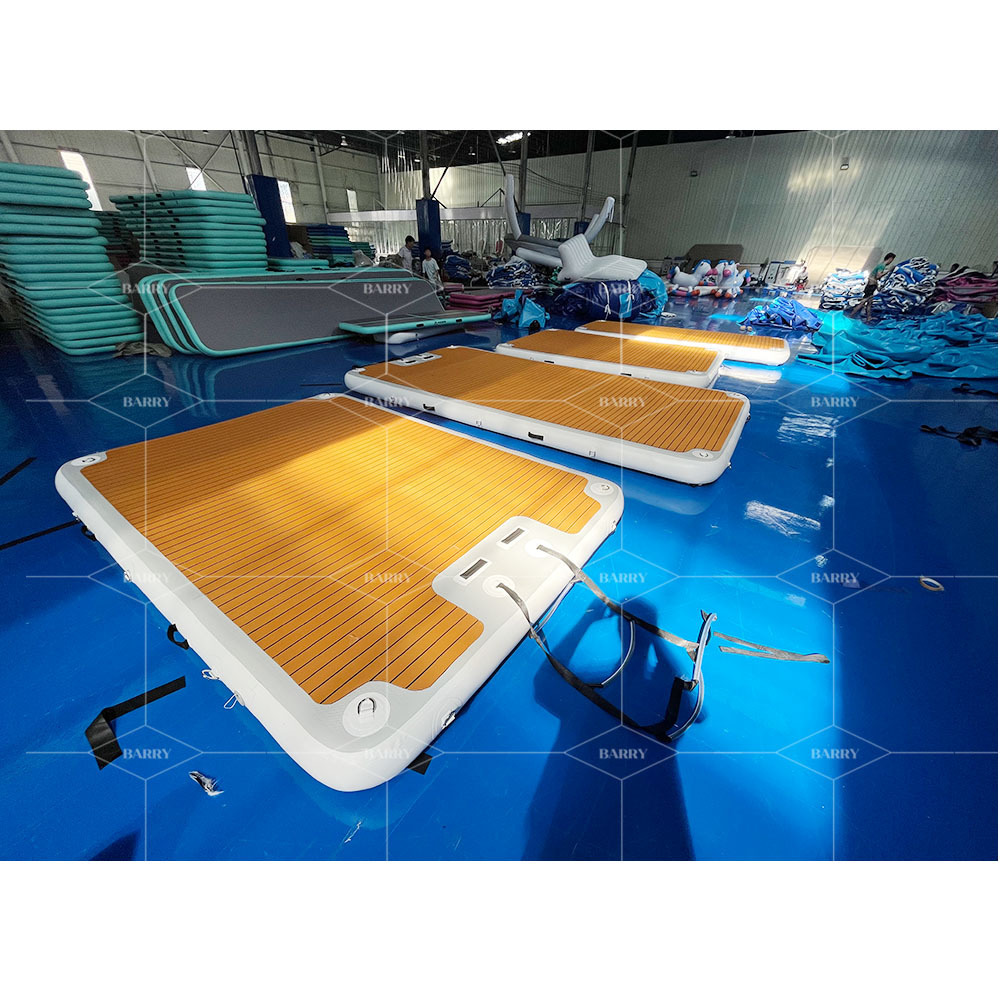 Factory Price Sport Water Platform Boats Jet Ski Yacht Dock Inflatable Fishing Platform Boat Inflatable Party Island Float